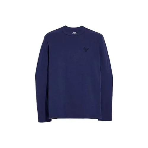 COACH Темно-синие мужские футболки