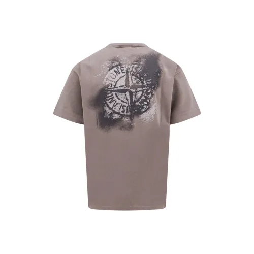 STONE ISLAND Мужская синяя серая футболка