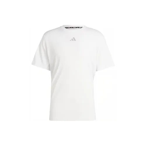 Adidas Hiit Workout 3 Stripes Tee T-Shirt Мужская Белая