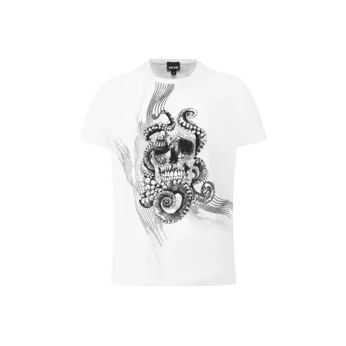 Just Cavalli Белая Мужская T-Рубашка