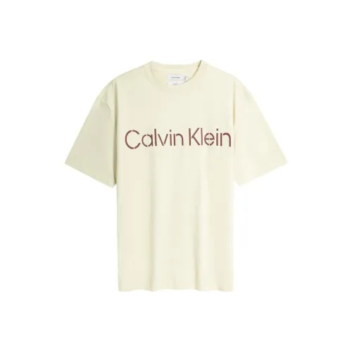 Calvin Klein Айвори Мужские T-рубашки