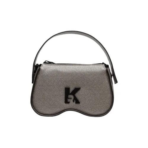Karl Lagerfeld Полиуретан Через плечо Сумка Стандартная Женская Серебряный