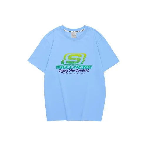 Skechers Colorful T-Shirt Унисекс Меланхолический Синий