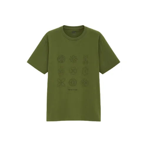 UNIQLO T-Shirt Унисекс Оливково-зеленый
