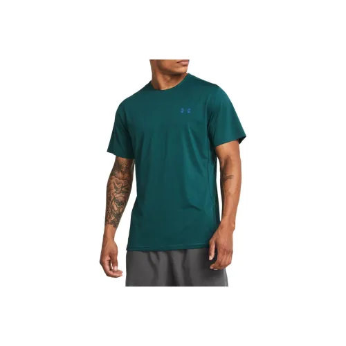 Under Armour Циановый Мужской T-Рубашки