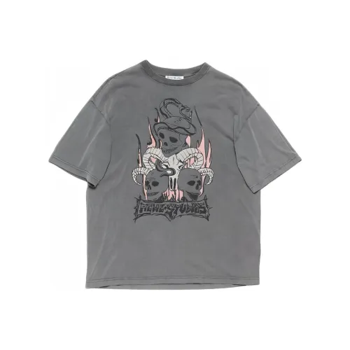 ACNE STUDIOS SS24 T-Shirt Унисекс Выцветший Черный