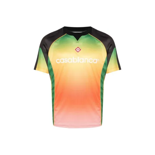 CASABLANCA SS24 Рукав с оборванным плечом T-рубашка Унисекс Многоцветная