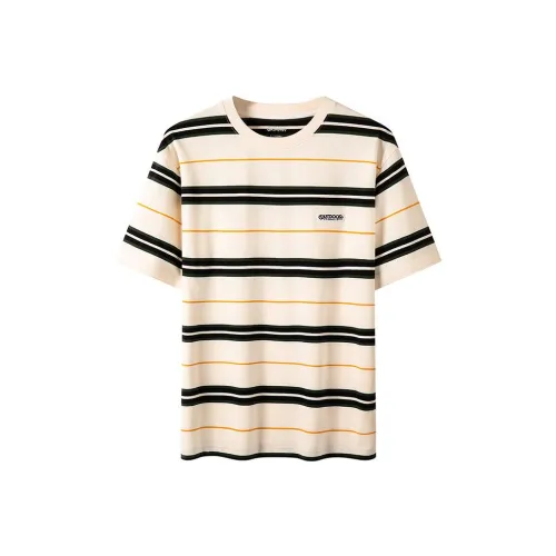 OUTDOOR PRODUCTS Рубашка Мужская Экрю Лиловый Коричневый Полосы