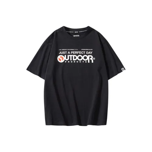 OUTDOOR PRODUCTS Рукав с оборванным плечом T-рубашка Унисекс Черный