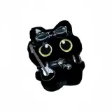 Рок Маленький Черный Кот Подвеска (Ожерелье-чокер + Защитные очки + Гитара)