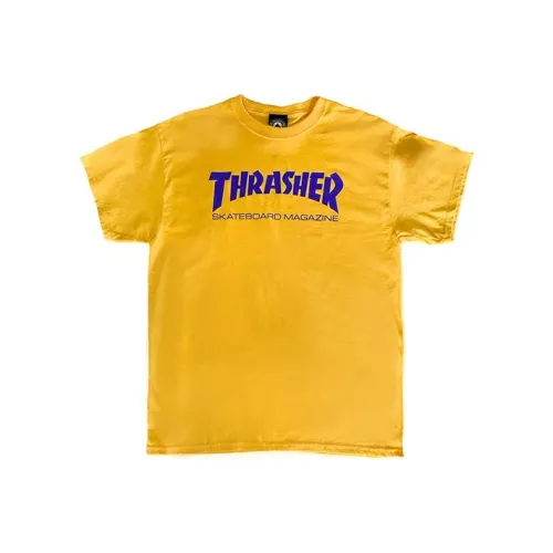 Thrasher Золотой Унисекс Футболка