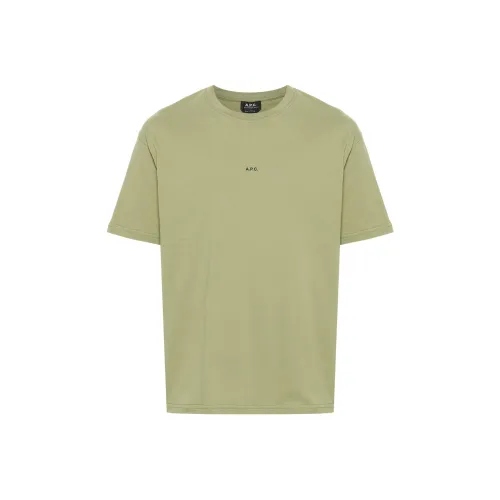 A.P.C. Joint Paragraph Светло-оливково-зеленые Мужские T-рубашки