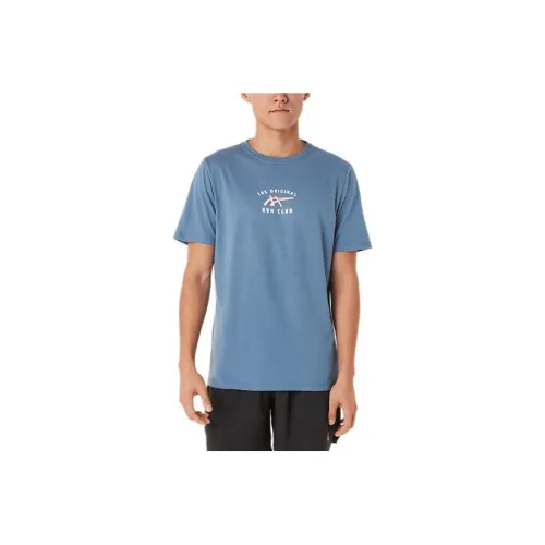 Asics Короткий рукав Asics RUN CLUB Tee T-рубашка Мужская Синяя