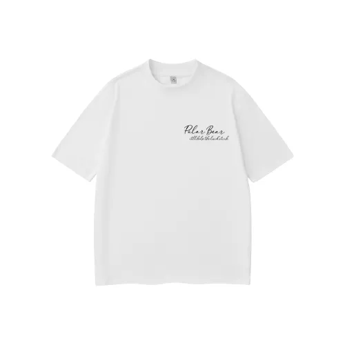 Белый медведь рукав с спущенным плечом футболка унисекс