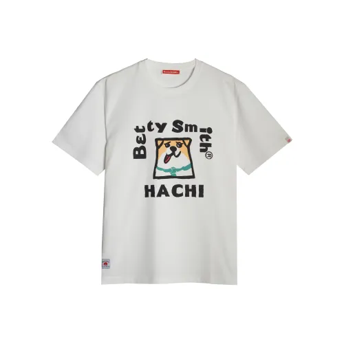 Betty Smith Короткий рукав Белый T-рубашки Унисекс