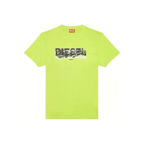 DIESEL Неоновый зеленый Мужские T-рубашки