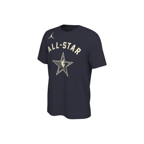 Джордан Joel Embiid 2024 NBA All Star Weekend T-Shirt Мужская Морской Синий