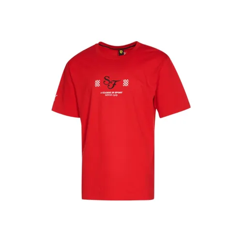 PUMA Red Men's T-Shirts PUMA Красные Мужские Футболки