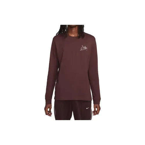 Nike Светло-коричневые Мужские T-рубашки