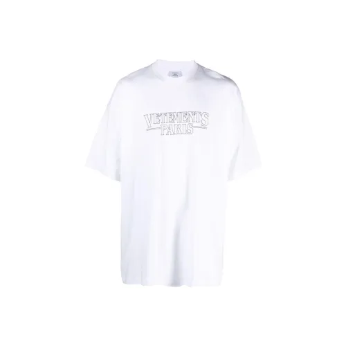Vetements Белая Унисекс Футболка