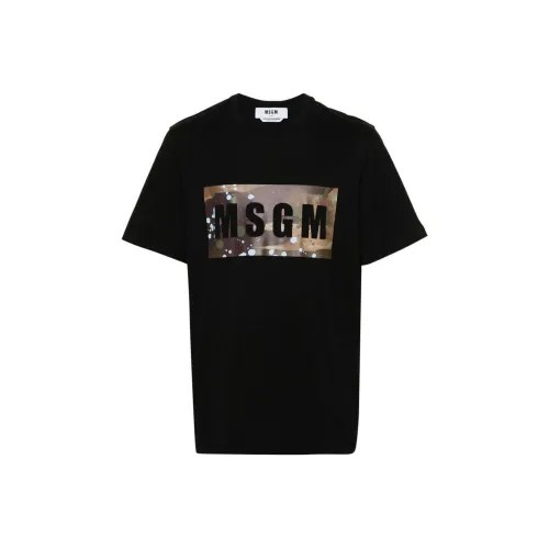 MSGM Черные Мужские T-Рубашки