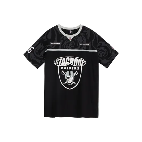 NFL X STA Co Branded Series T Shirt Unisex Black NFL X STA Co Брендированная Серия T Рубашка Унисекс Черная
