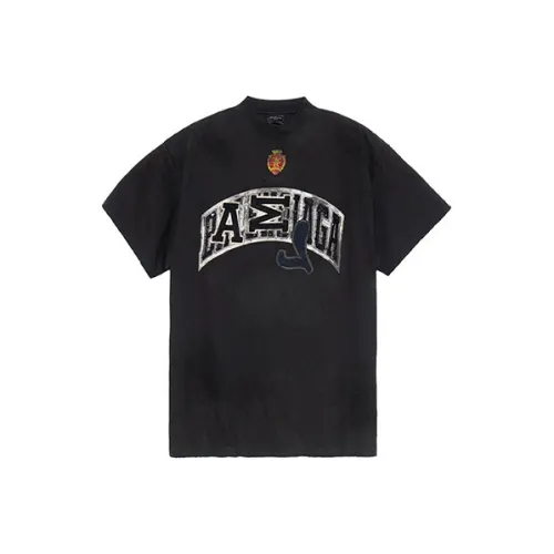 Balenciaga T-Shirt Loose Fit Unisex Black Баленсиага T-рубашка свободного кроя унисекс черная