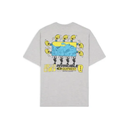 Brain Dead co-brand Brain Dead co-brand X invincible Co Бренд Серый Мужской T Рубашки
