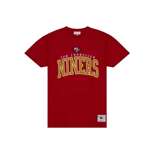 Mitchell Ness Red Men's T-Shirts Mitchell Ness Красные Мужские Футболки