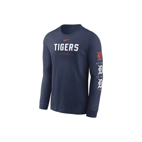 nike Detroit Tigers Repeater T Рубашка Мужская Морской Синий
