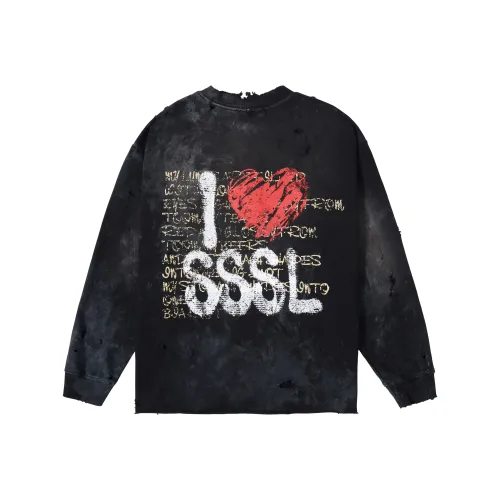 SSSAINT LOUIS T-Shirt Унисекс Выстиранный Черный