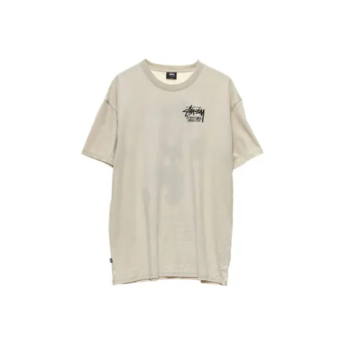 Stussy Бежевый Мужской T-Рубашки