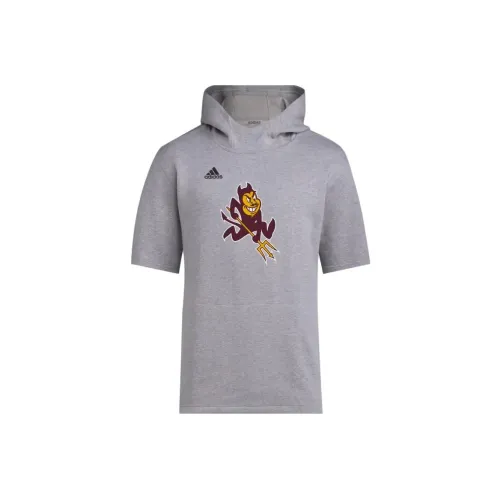 Adidas ASU Баскетбольная короткая рукавная толстовка T-рубашка мужская серая