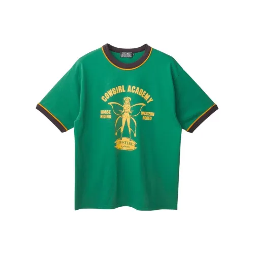 HYSTERIC GLAMOUR совместная брендированная мужская зеленая футболка T