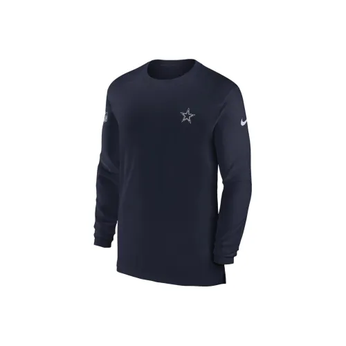 nike Dri Fit Sideline COACH NFL Dallas Cowboys Рубашка Мужская Морской Синий