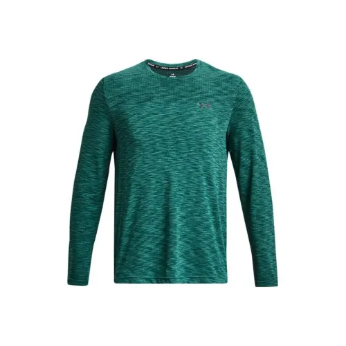 Under Armour Бесшовный Зеленый Мужской T-Рубашки