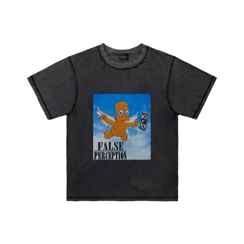 False Perception T-Shirt Унисекс Выстиранный Черный