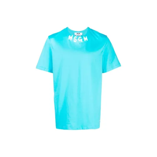 MSGM Мужские синие T-рубашки