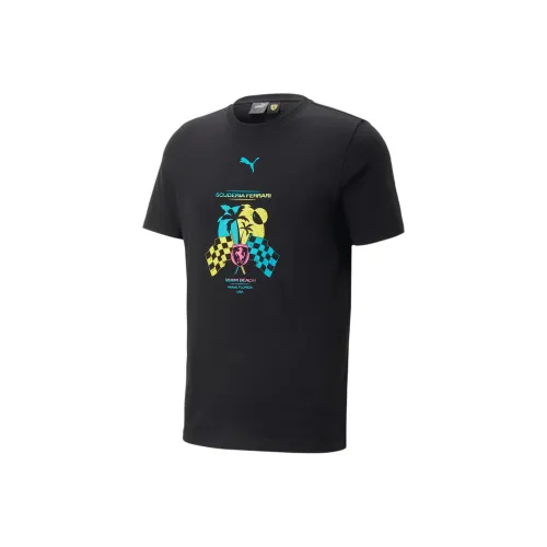 PUMA Ferrari Мужская Черная Футболка