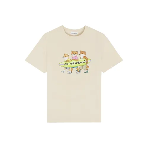 Maison Kitsune Белая Мужская T-Рубашка