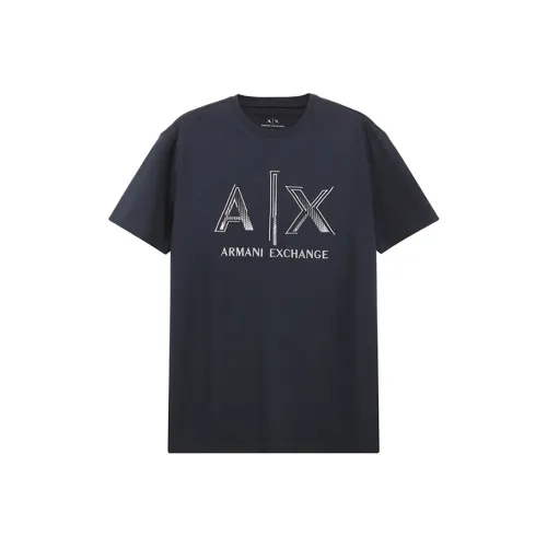 ARMANI EXCHANGE T Рубашка Мужская Темно-Морской Синий