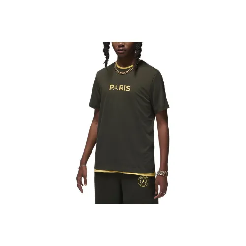 Jordan× PSG T-Shirt Мужской Оливково-зеленый