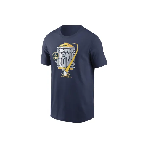 nike X MLB Co Бренд T Рубашка Мужская Морской Синий