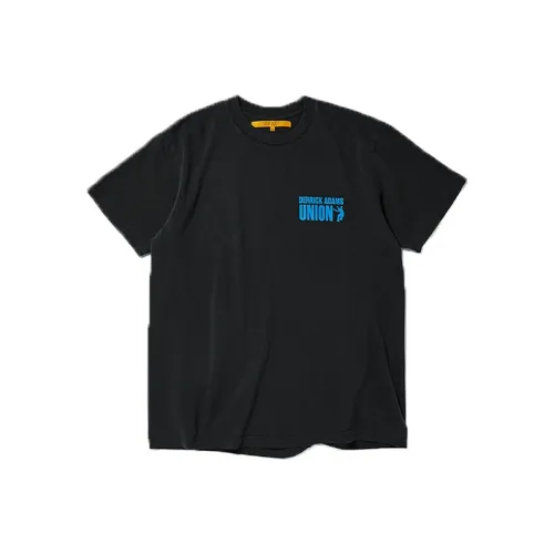 Union Винтажный Черный Мужская Футболка