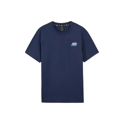 Skechers Т-рубашка с оборванным рукавом унисекс средневековый синий