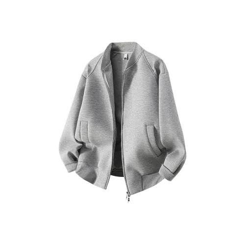 YOFVV Бейсбольная куртка Унисекс Серый