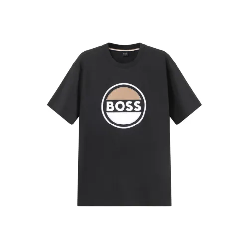 Hugo Boss Короткий рукав T-рубашки Мужской Черный