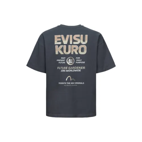 EVISU Угольный Серый Мужская T-Рубашка