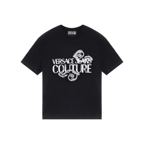 VERSACE JEANS COUTURE Мужские черные футболки