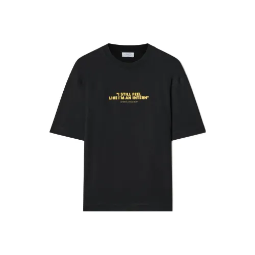 Off Белый Черный Мужские T-рубашки